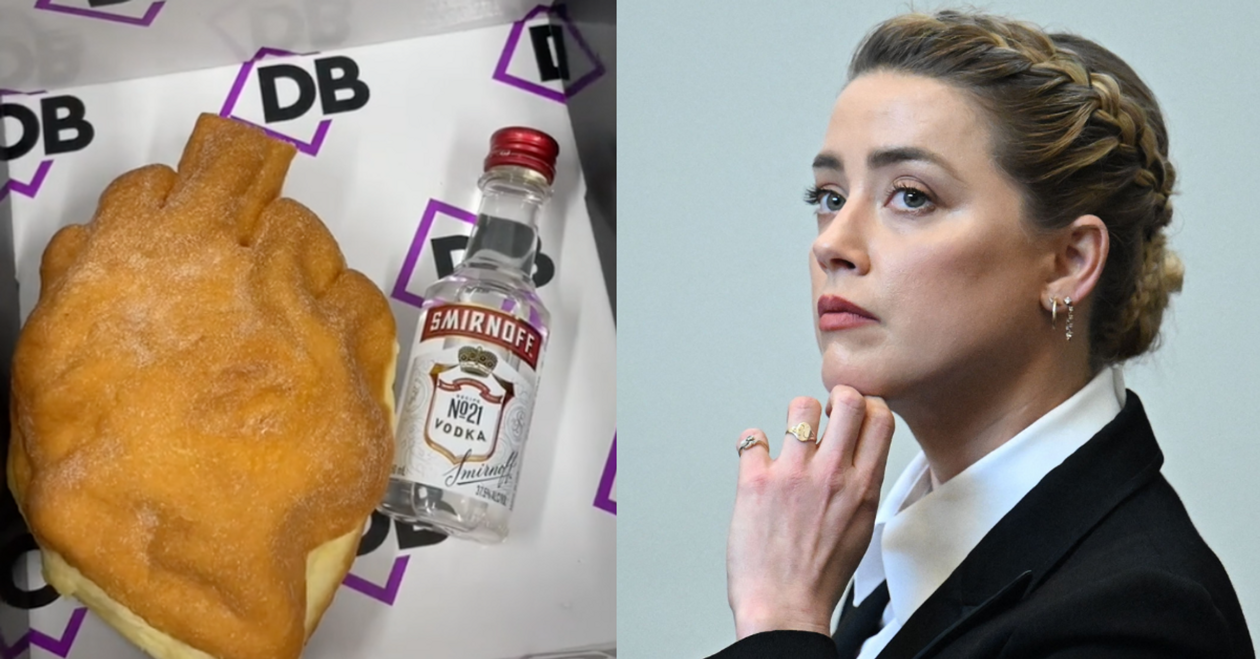 Bakery Called Out For Allegedly Sending Amber Heard A 'Severed Finger' Cake And A Vodka Bottle