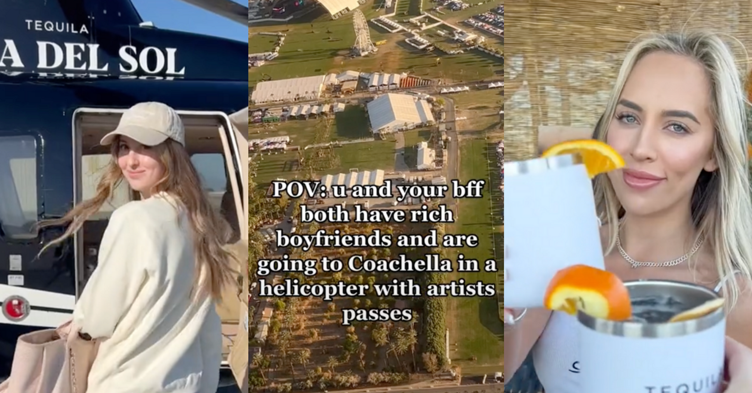 Influencer Sparks Debate After Bragging About 'Rich Boyfriend' Flying Her To Coachella On Private Helicopter