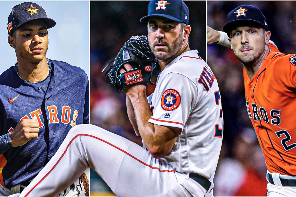 Astros Jeremy Pena, Justin Verlander, Alex Bregman
