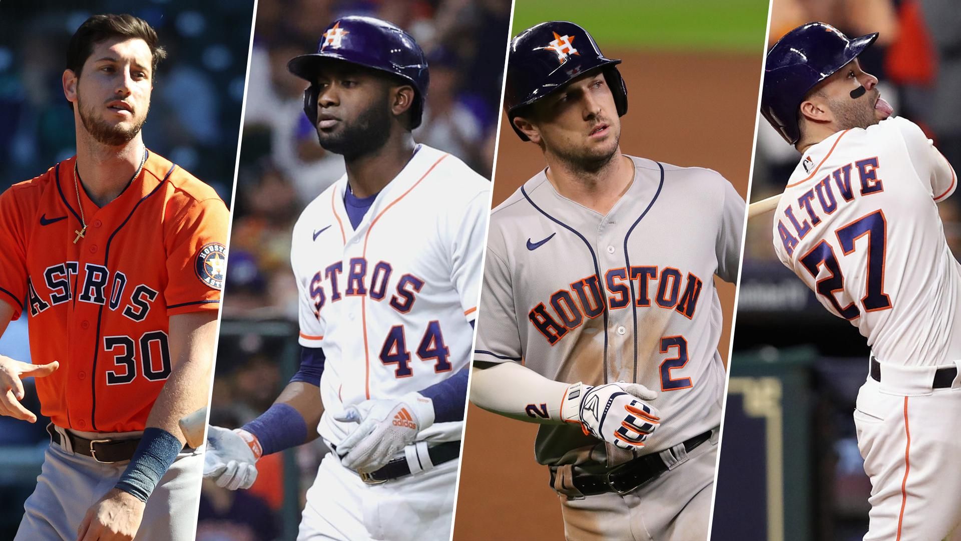 Astros Kyle Tucker, Yordan Alvarez, Alex Bregman, Jose Altuve
