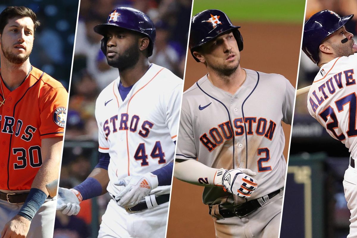 Astros Kyle Tucker, Yordan Alvarez, Alex Bregman, Jose Altuve