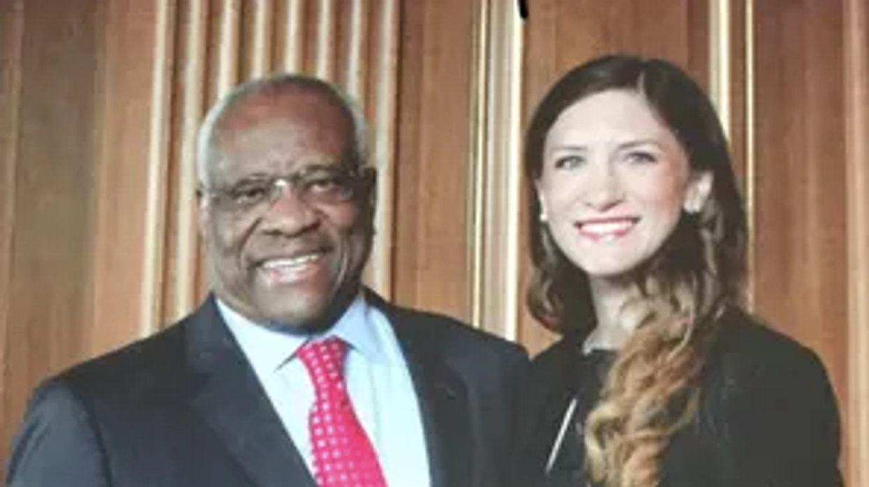 Justice Clarance Thomas and his clerk Kathryn Kimball Mizelle