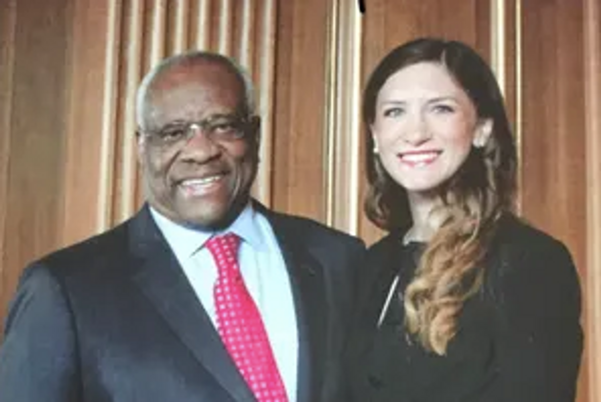Justice Clarance Thomas and his clerk Kathryn Kimball Mizelle