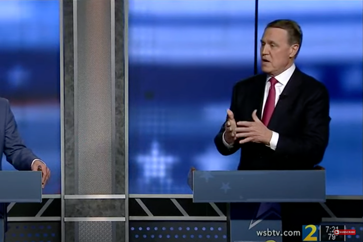 Georgia GOP Gov. Brian Kemp Slightly Less Of A-Hole When Standing Next To Trump-Humping Loser David Perdue