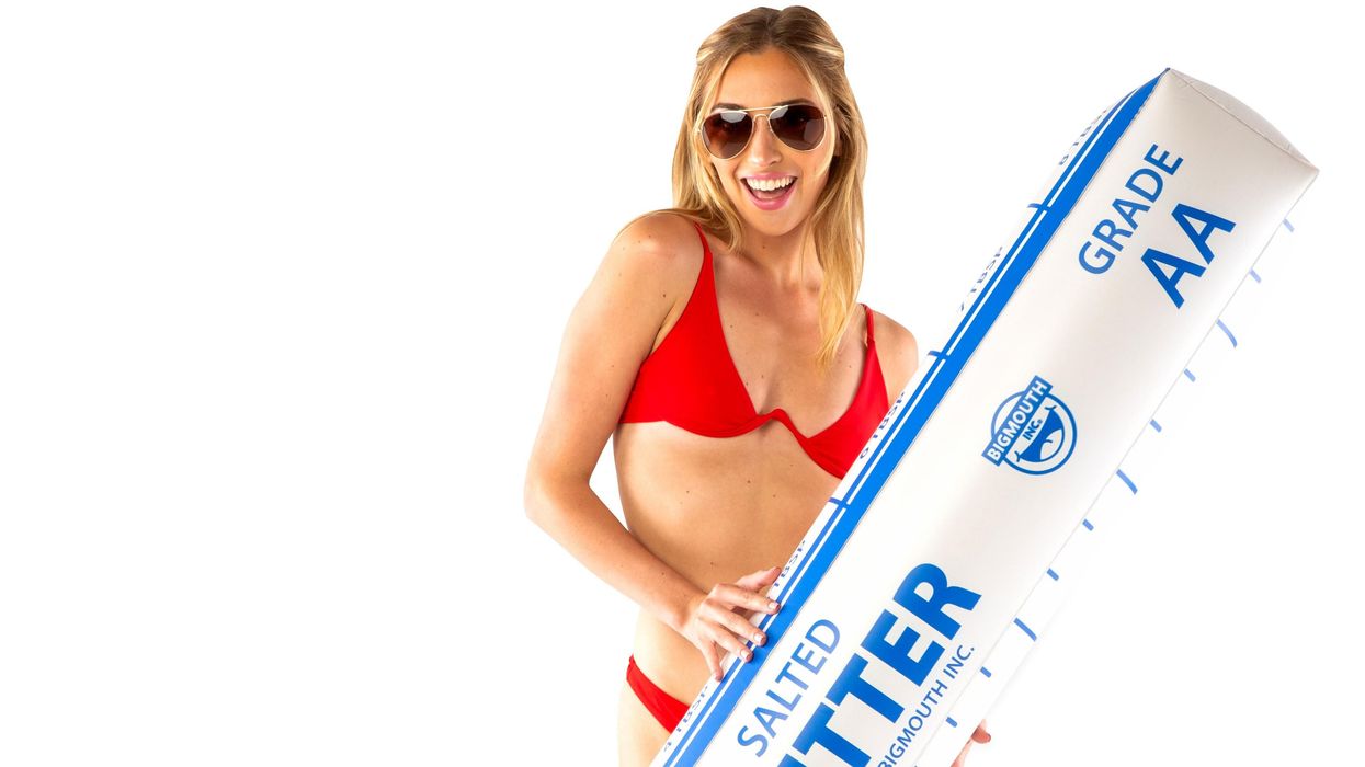 There's a 5-foot-long pool float that looks like a giant stick of butter