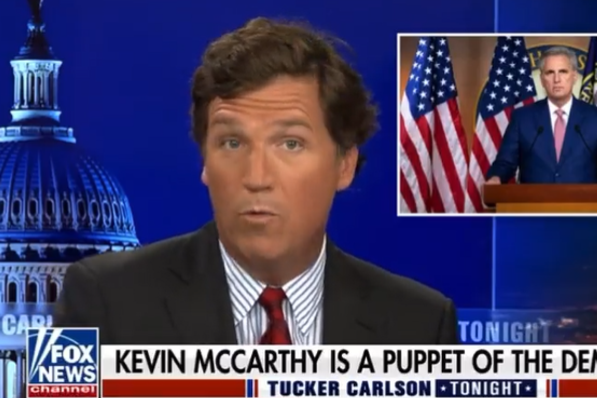 Tucker Furious With Squad Liberal Kevin McCarthy, But Rest Of GOP Seems Pretty Meh