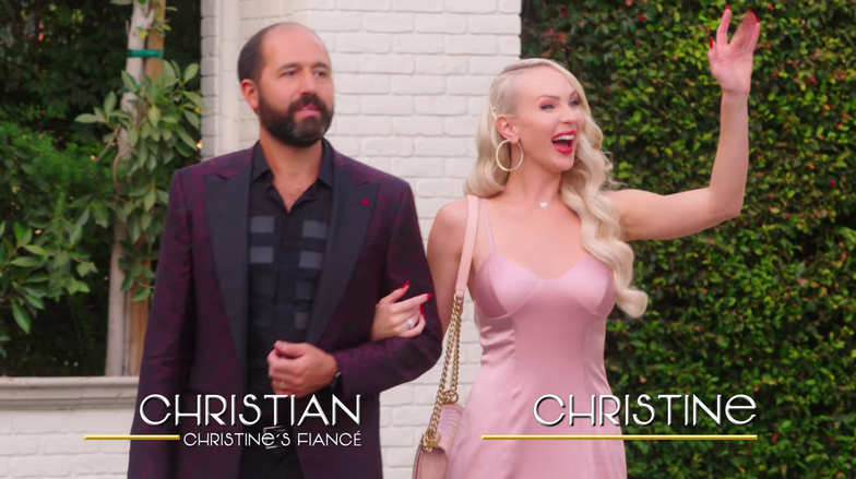 WornOnTV: Christine's pink striped tweed jacket and skirt on Selling Sunset, Christine Quinn