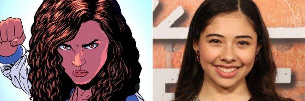 America Chavez next to Xochitl Gomez