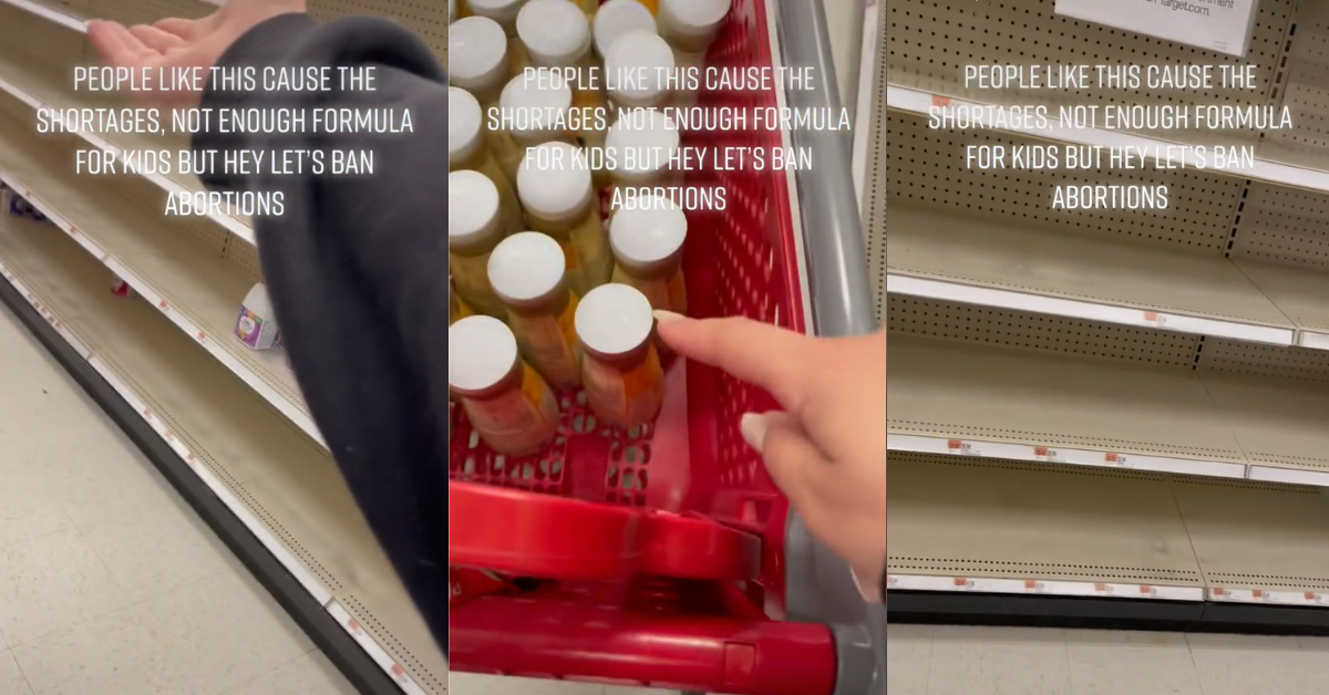 Young Mom Unloads On Target Shopper Who Completely Emptied The Shelves Of Baby Formula
