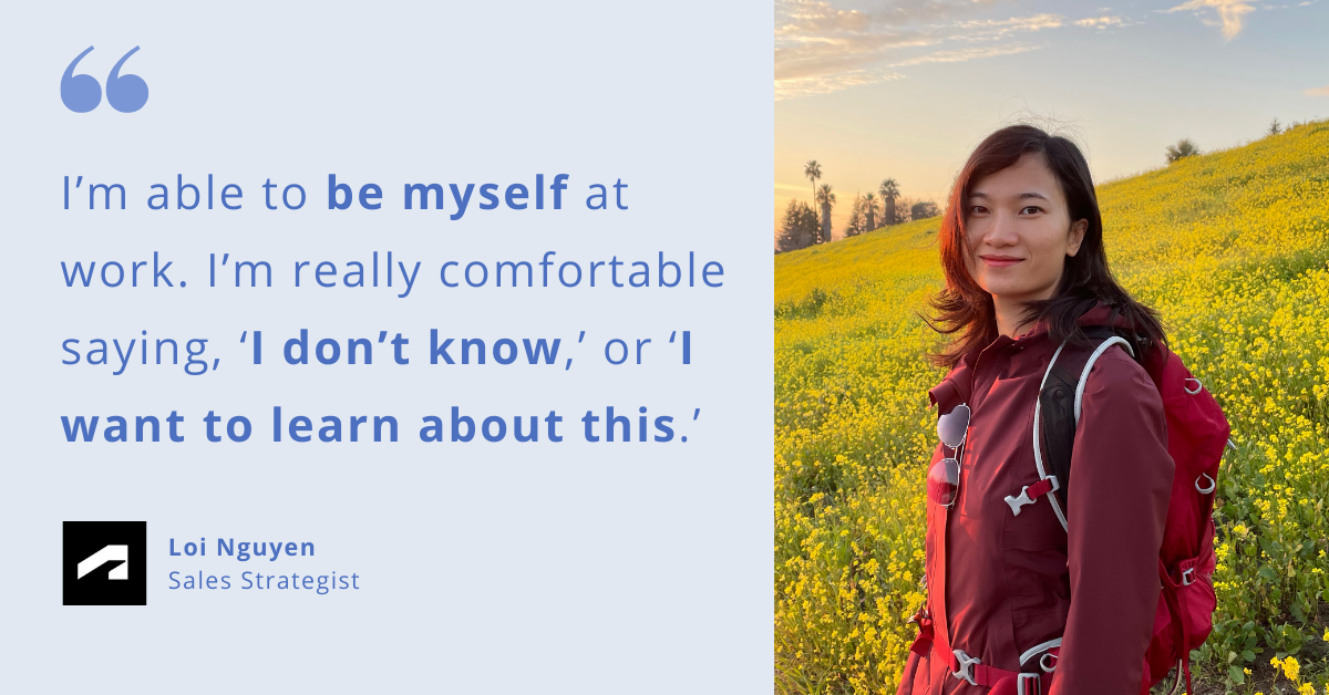 Blog post header with quote from Loi Nguyen, Sales Strategist at Autodesk