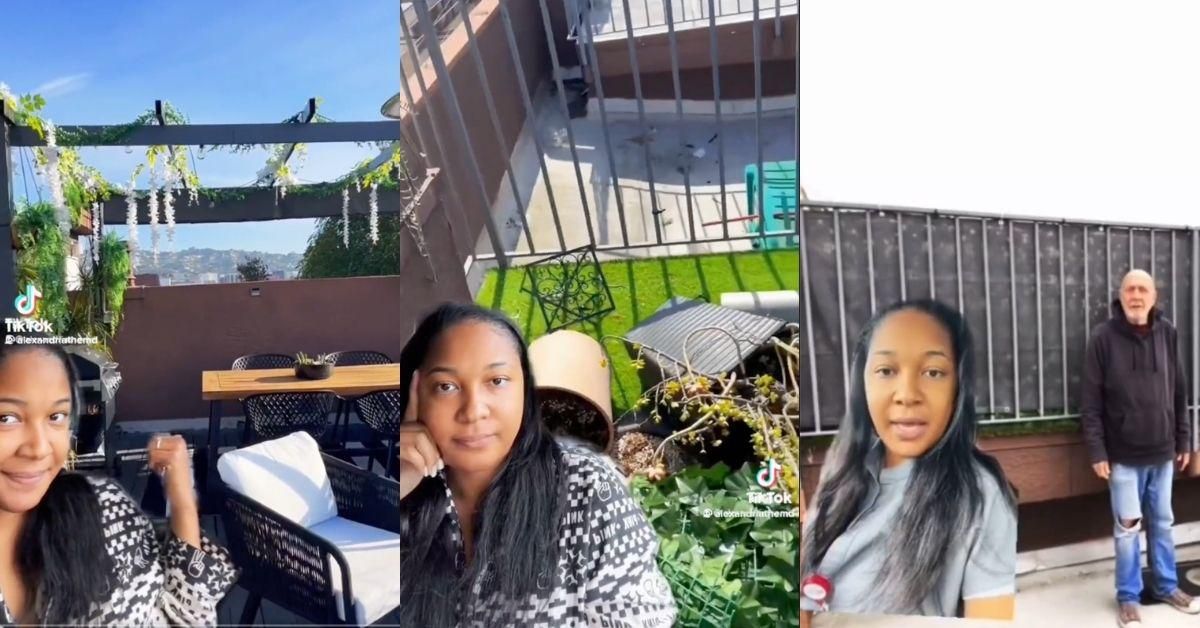 Black Woman Stunned After White Neighbor Trashes Her Rooftop After She Put Up A Privacy Screen