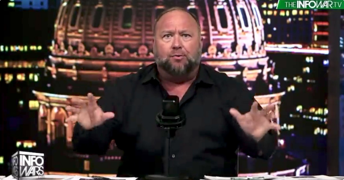 Alex Jones Calls World Economic Forum 'A Satanic Alien Attack' In Unhinged Rant: 'The End Of Earth As We Know It'