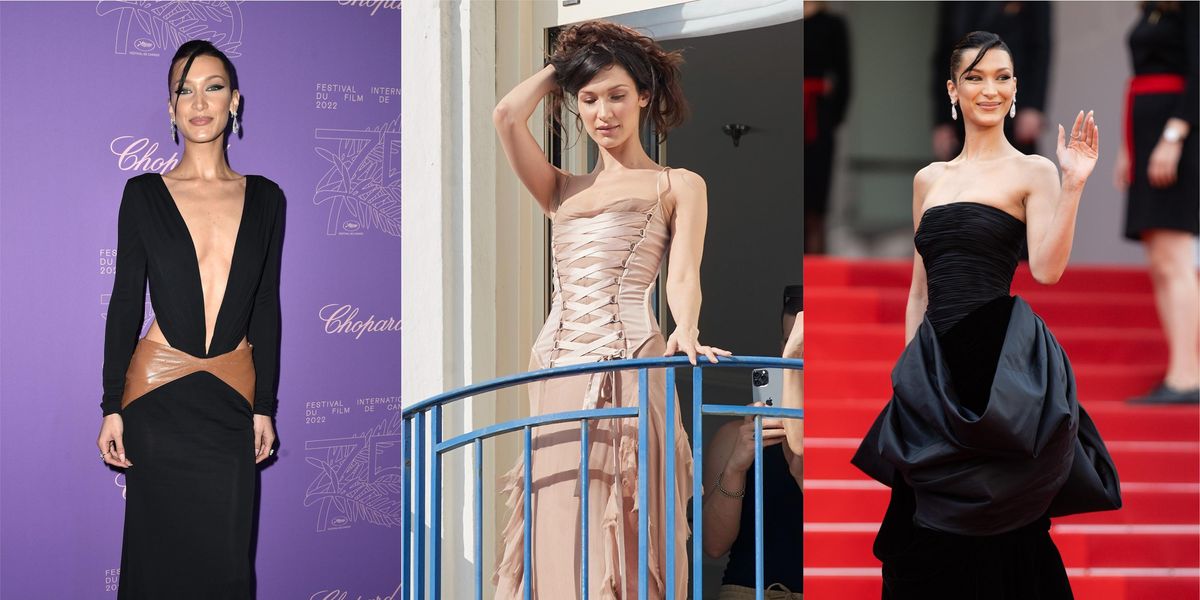 Cannes Film Festival 2022: Bella Hadid in Versace, Vintage Chanel
