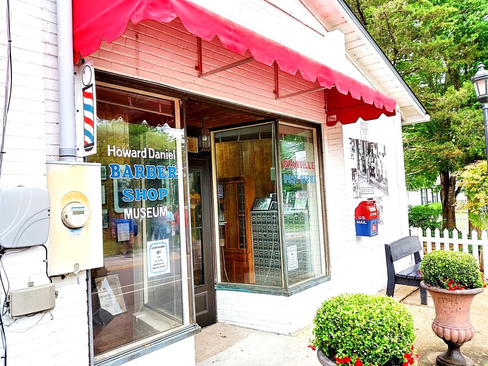 Exterior of the Howard Daniel Barber Shop Museum