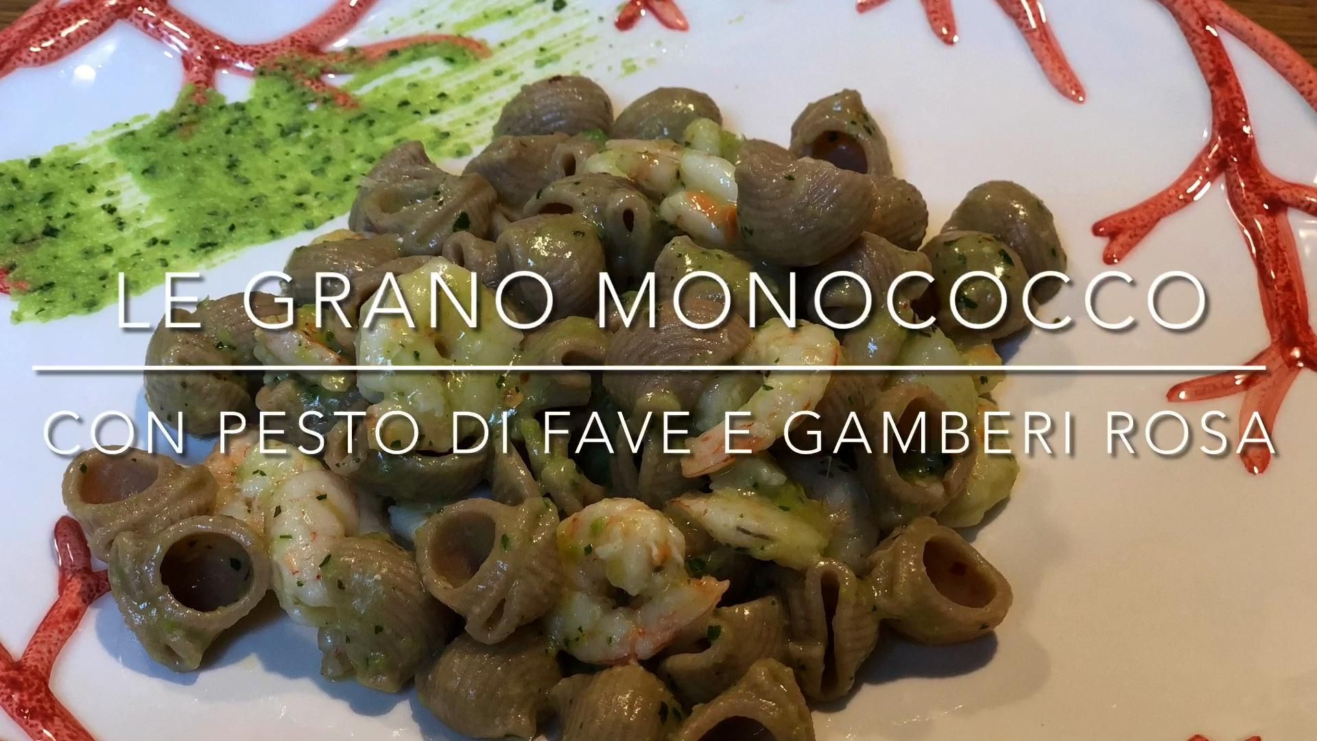 Cuciniamo insieme: grano monococco con pesto di fave e gamberi