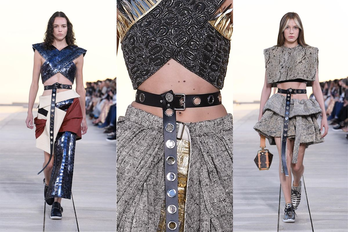 Louis Vuitton's Models Wore Belts Around Their Bare Waist - PAPER Magazine