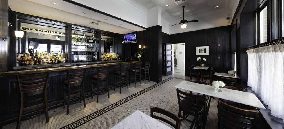 The elegant bar area at Giardina's