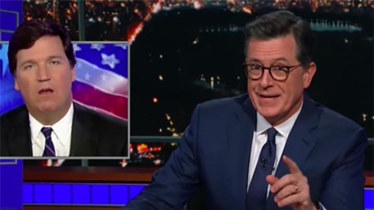 Endorse This! Colbert Goes After Carlson On 'Replacement' Theory