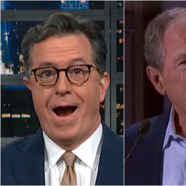 Endorse This! Colbert Returns To Roots Of Mocking George Bush (VIDEO)