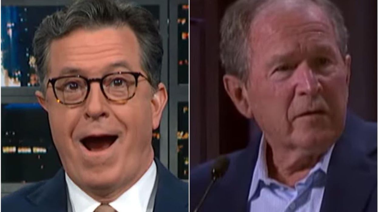Endorse This! Colbert Returns To Roots Of Mocking George Bush (VIDEO)