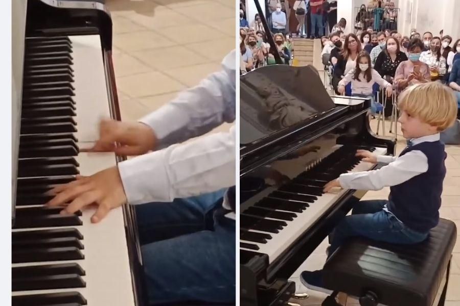 Italian piano prodigy wows with his talent at at 5 years