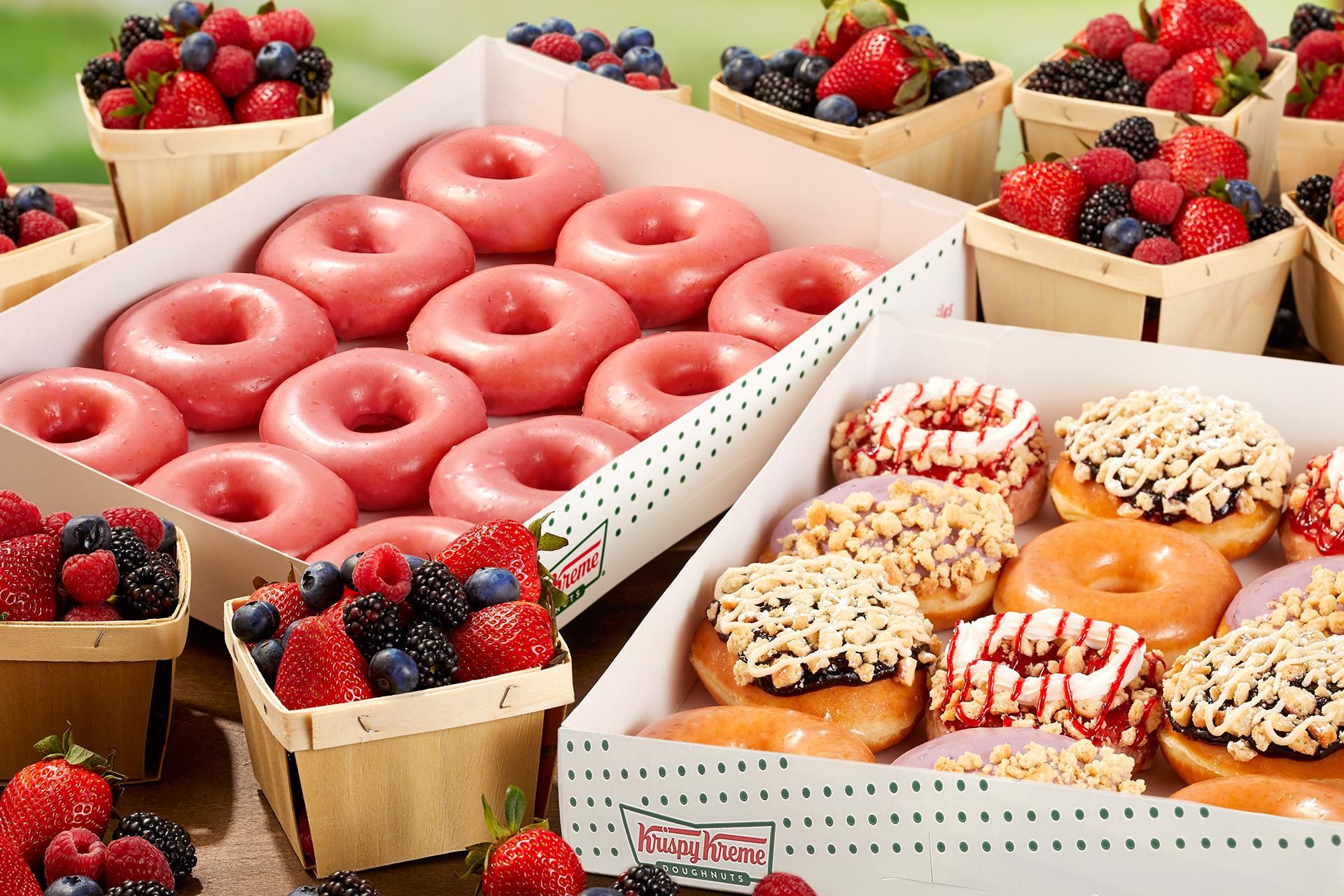 Krispy Kreme adds four new doughnuts, including mixed berry