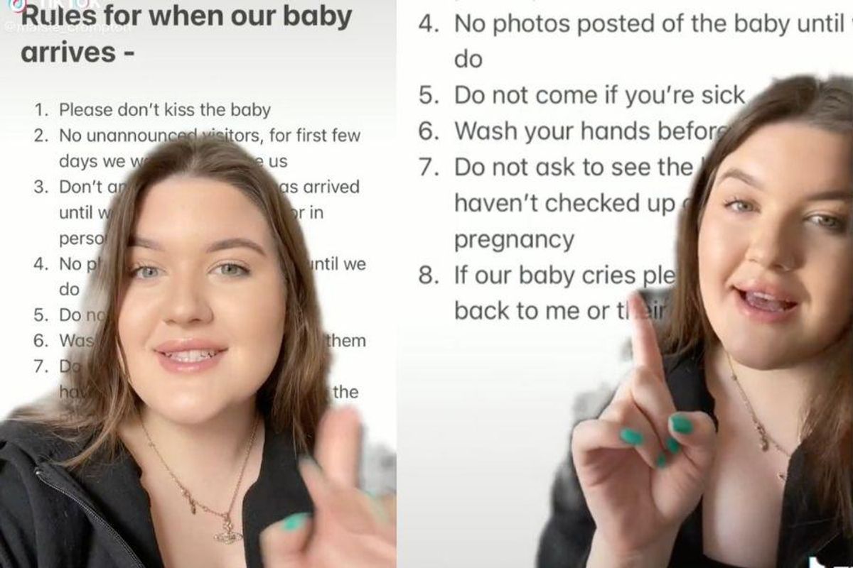 mom, rules for visiting baby, tiktok