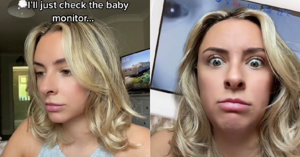 Mom Weirded Out After Checking Baby Monitor Only To See Her Kid Staring Directly Into Camera