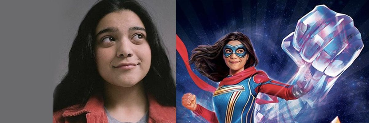 Pictured: Iman Vellani alongside the character that she plays Ms Marvel