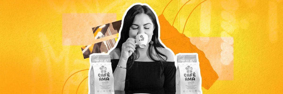 Image of Angelique Sina, owner of Café Ama