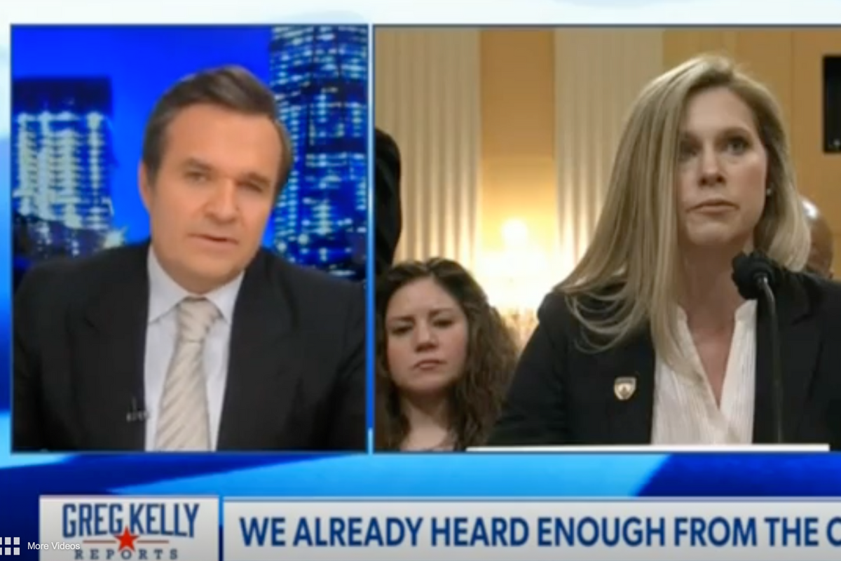 Newsmax Genius Greg Kelly Attacks Actual American Hero Caroline Edwards