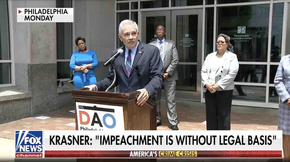 Republicans move to impeach leftist Philly DA Larry Krasner for being soft on crime allowing chaos in streets Hes completely lost his mind