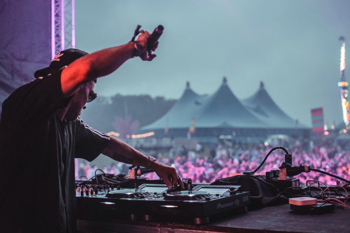 DJ playing at Coachella music festival 