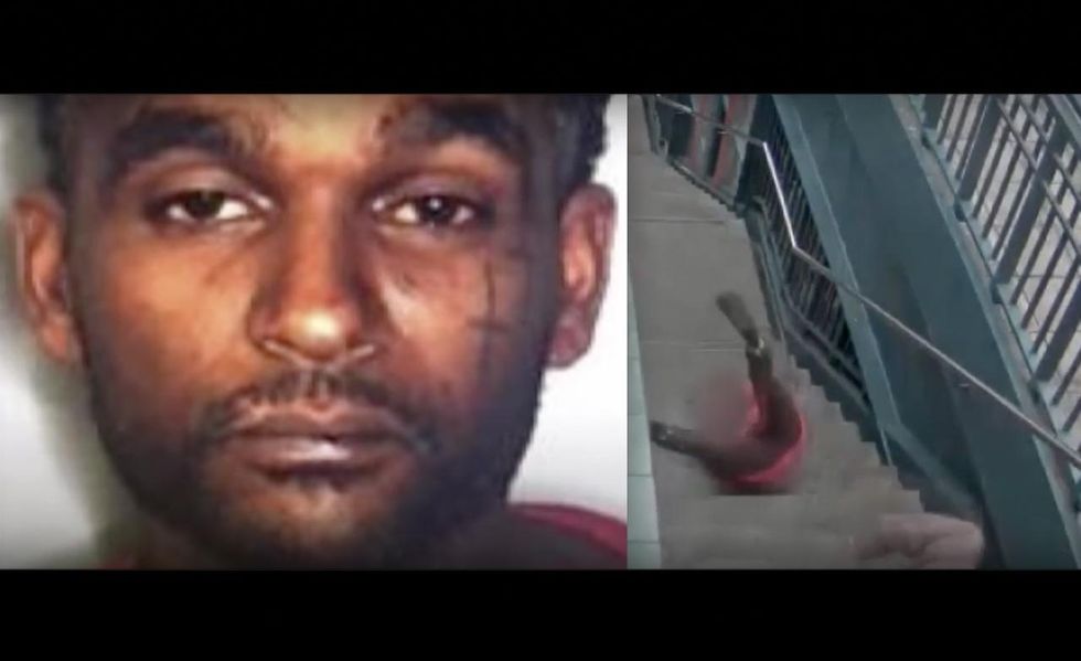 Man accused of throwing 62-year-old woman down stairs in random attack will get 0 per day from taxpayers each day he’s not in treatment Man accused of throwing 62-year-old woman down stairs in random attack will get 0 per day from taxpayers each day he’s not in treatment