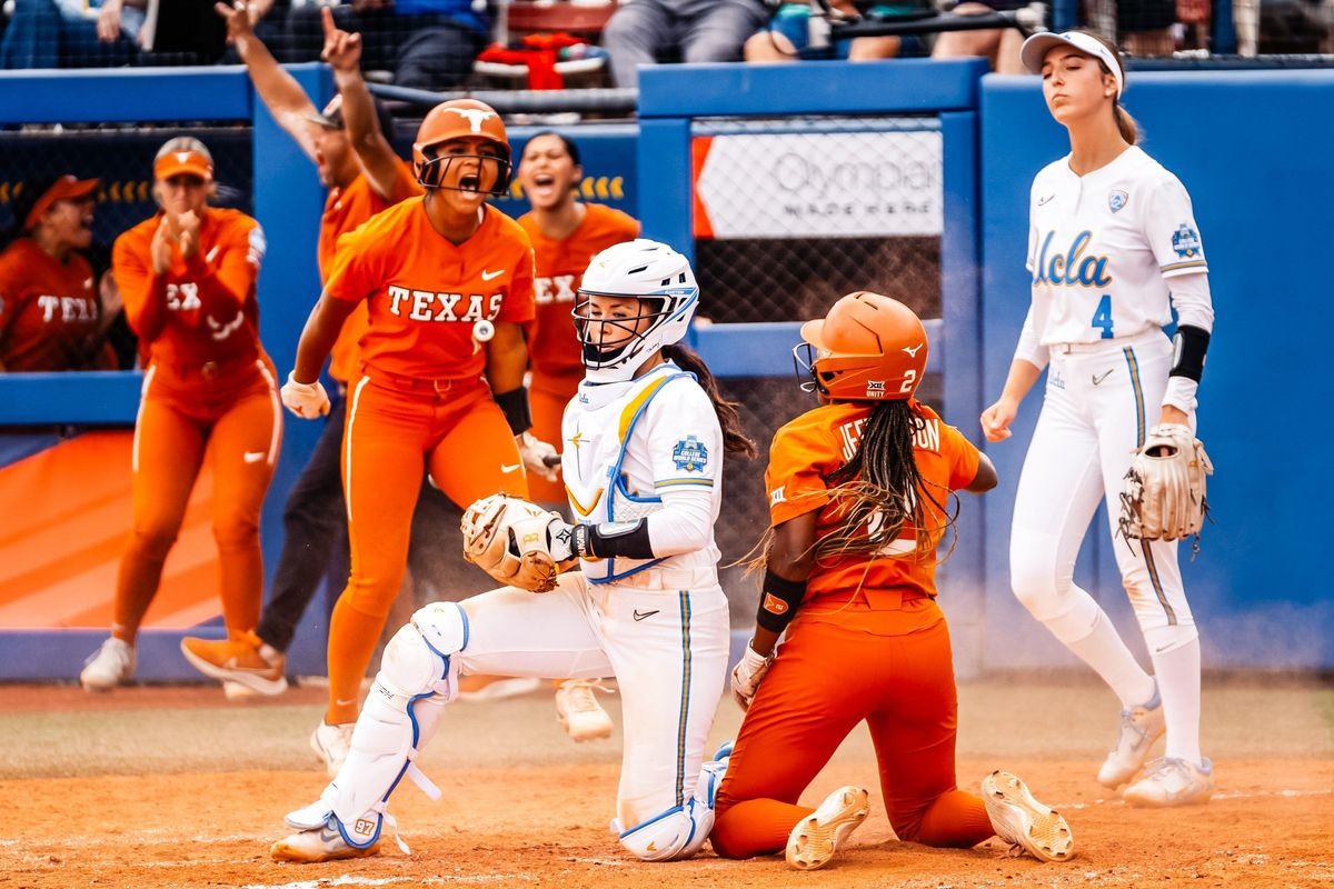 After UCLA win, ‘Cinderella story’ Longhorns softball team rematches No. 1 Oklahoma at College World Series