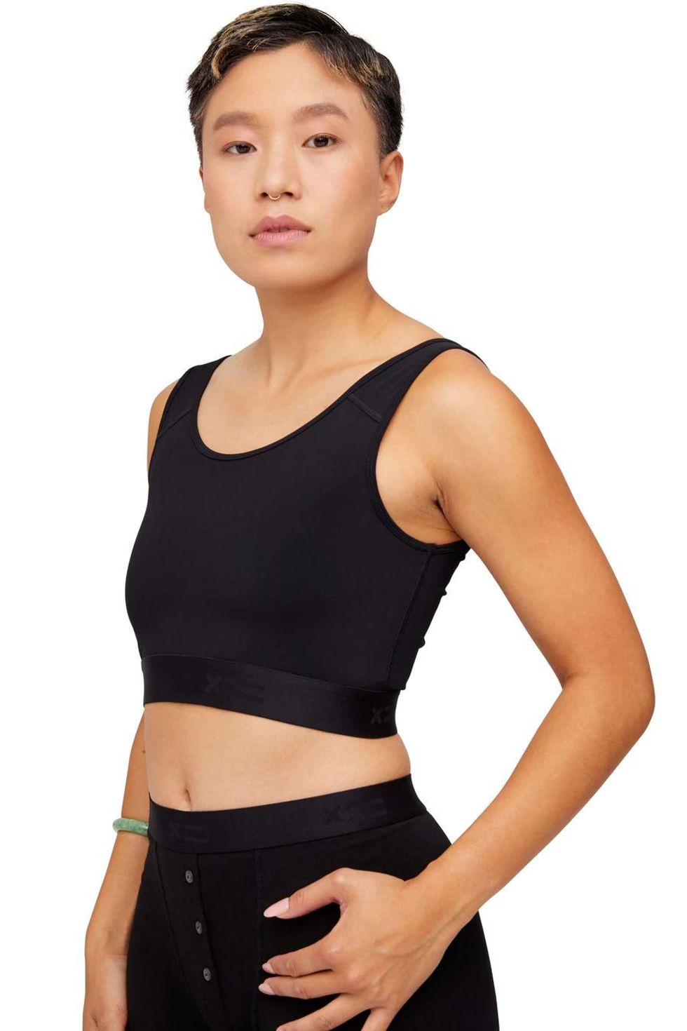 Women Breathable Tank Top Tomboy Trans Lesbian Plus Size Sport Bra for  Running Sports Fitness Black : : Everything Else