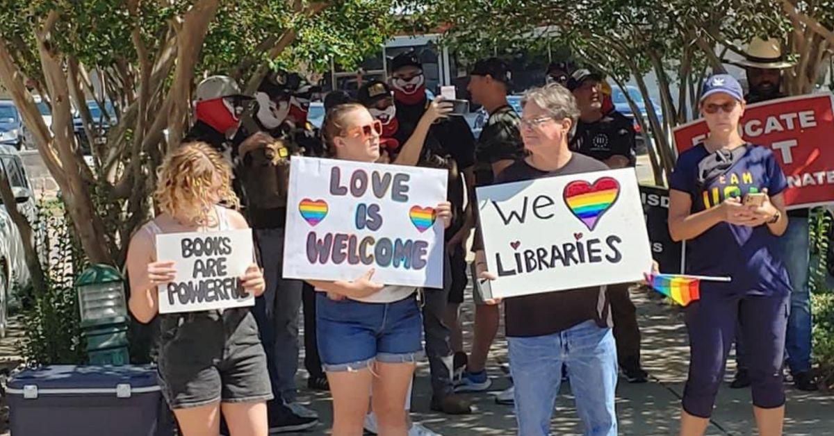 Proud Boys Try To Crash Library's Pride Month Event—But Are Quickly Thwarted By 'Human Shield'