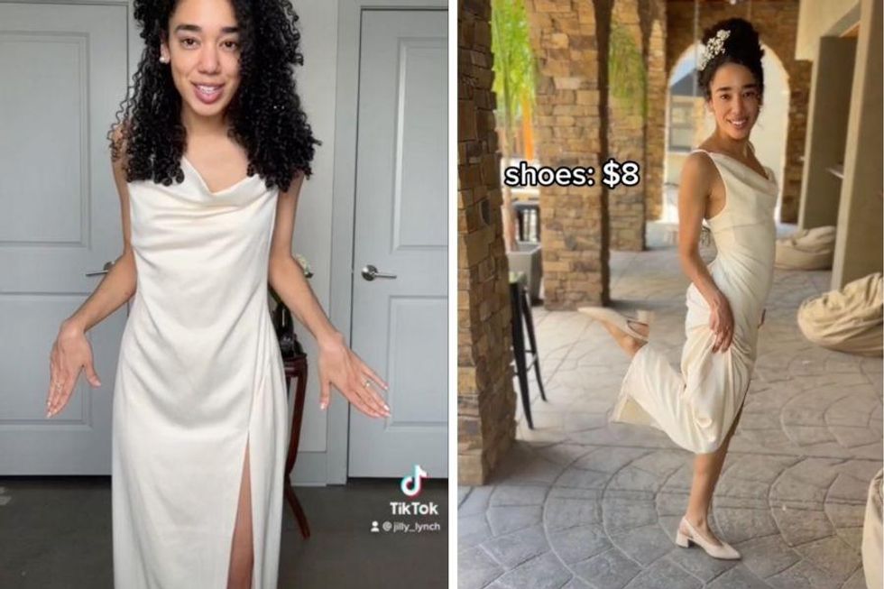 She bought the perfect wedding dress that went viral on TikTok. It was only $3.75.