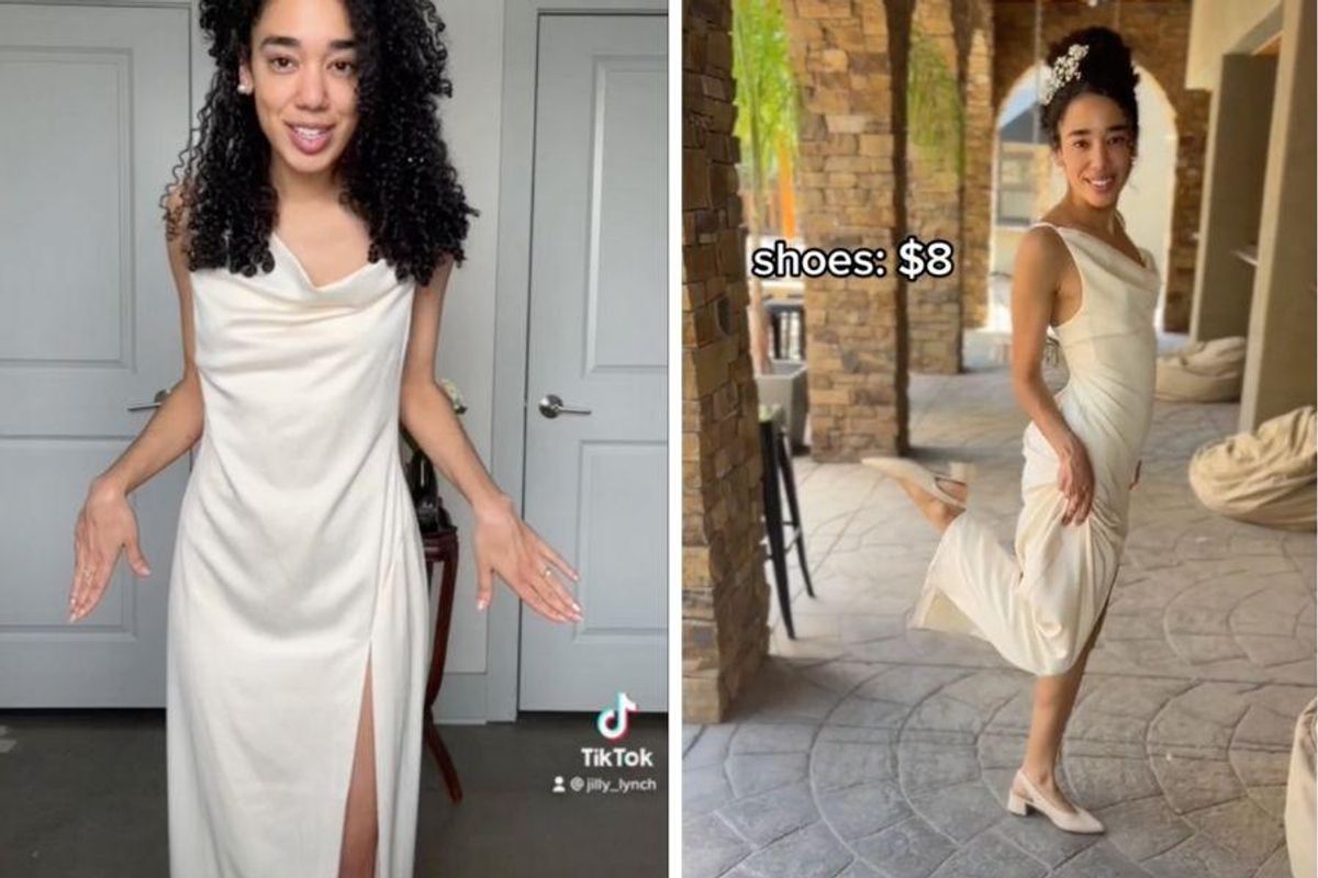 Bride goes viral on TikTok for $3.75 wedding dress - Upworthy