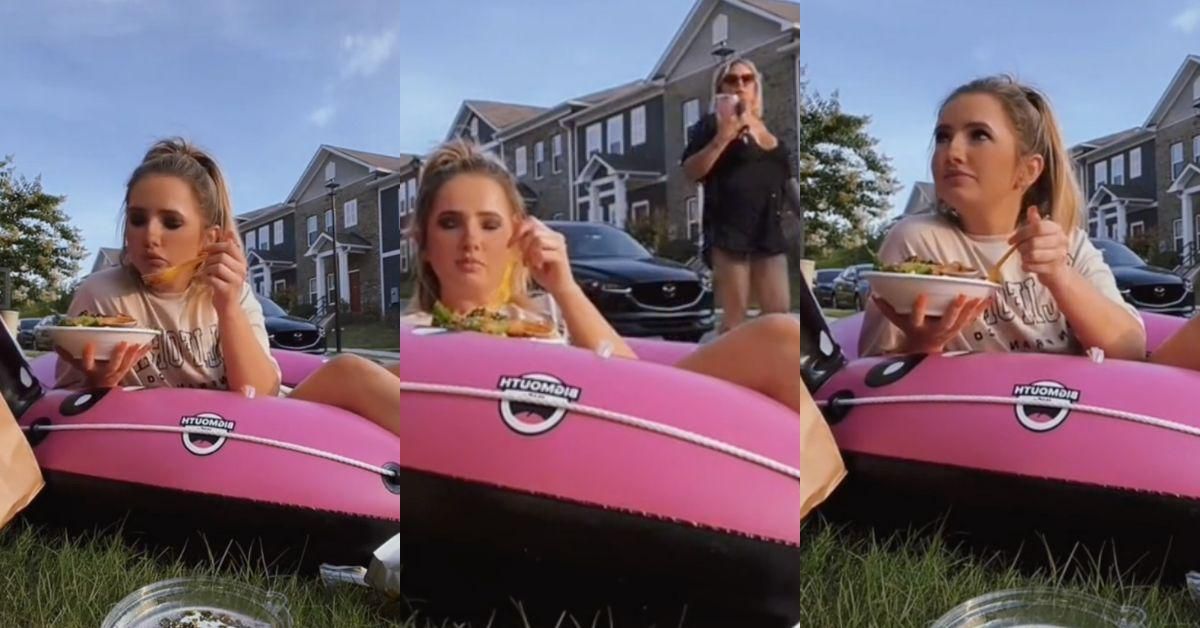 TikToker Stunned After Woman Calls The Cops On Her For Relaxing In A Pool Float In Her Own Yard