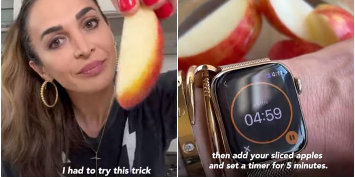 KaleJunkie's apple slice hack Upworthy