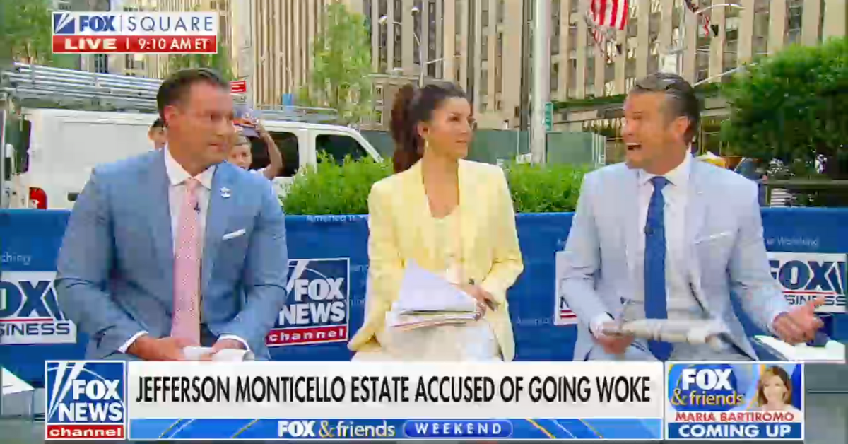 Fox News Hosts Chastise Thomas Jefferson's Plantation Estate For Teaching Guests About Slavery