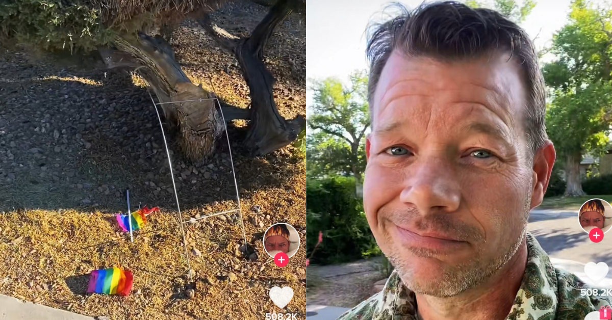 Guy Gets Epic Revenge On Homophobic Neighbor Who Ripped Up His Pride Flag—And TikTok Is Cheering
