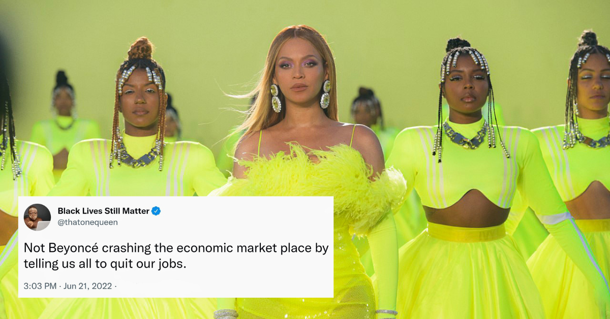 Beyoncé Fans Are Pretty Sure She Just Told Everyone To 'Quit Your Job' With Her New Song—And They Are All About It