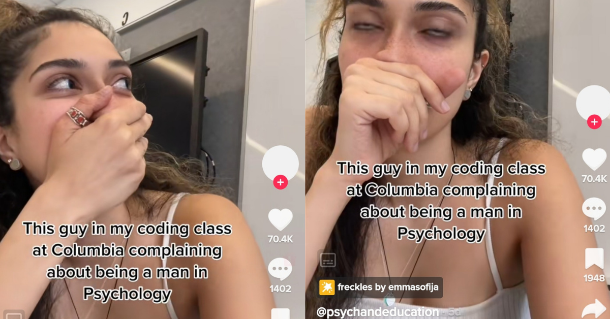Psych Student Scoffs After Male Classmate Complains How 'Hard' It Is To Be A Guy In Their Field