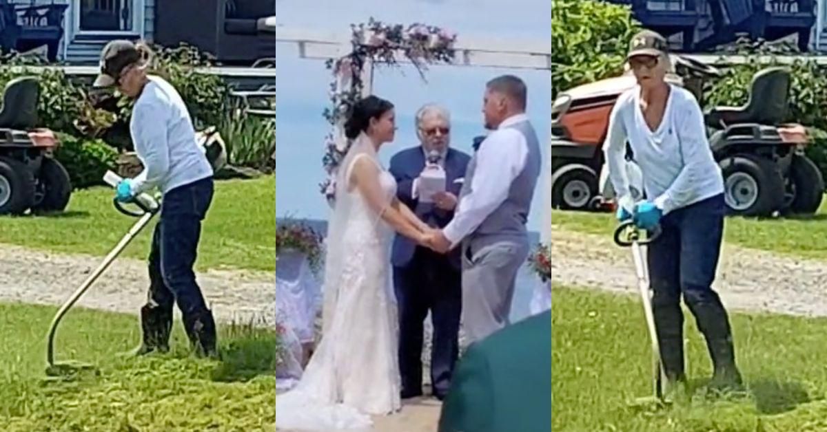Woman Decides Neighbor's Wedding Ceremony Is The Perfect Time To Noisily Mow Her Lawn