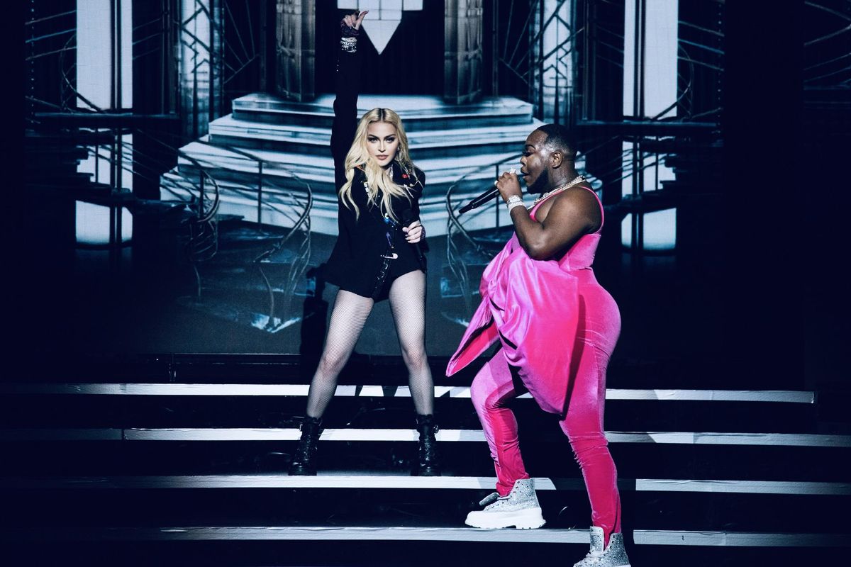 Madonna and Saucy Santana Perform 'Material Girl' for Pride