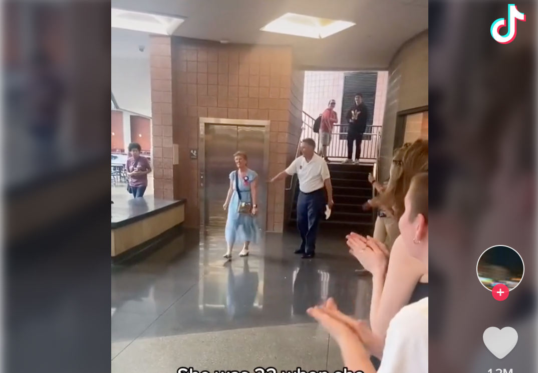 Whole school gives teacher standing ovation on her last day after 50 years