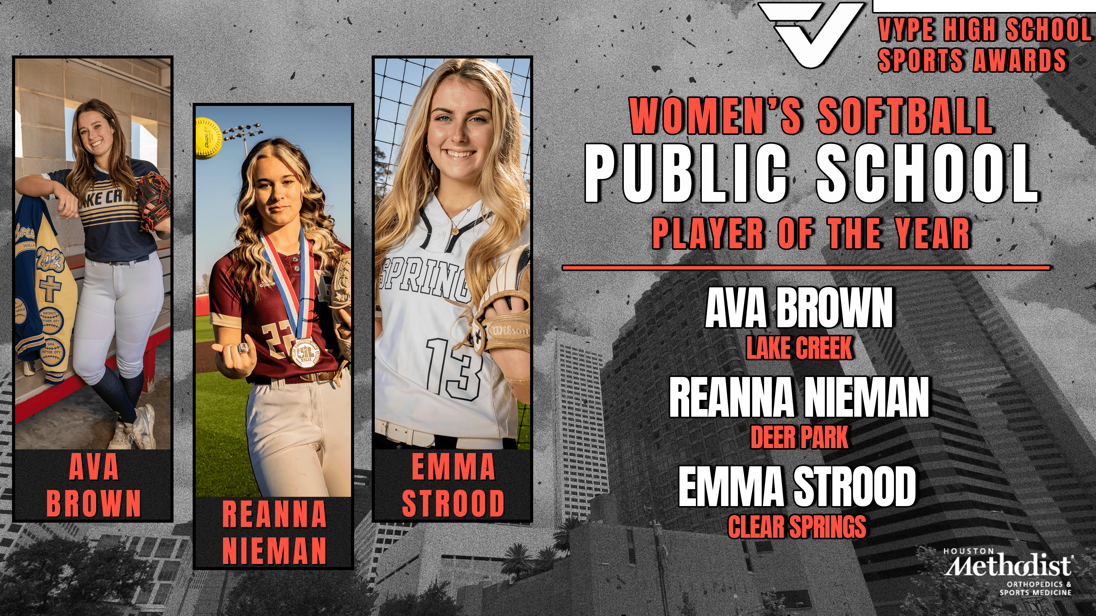 VYPE AWARDS: Public and Private School Softball presented by Houston Methodist Orthopedics & Sports Medicine