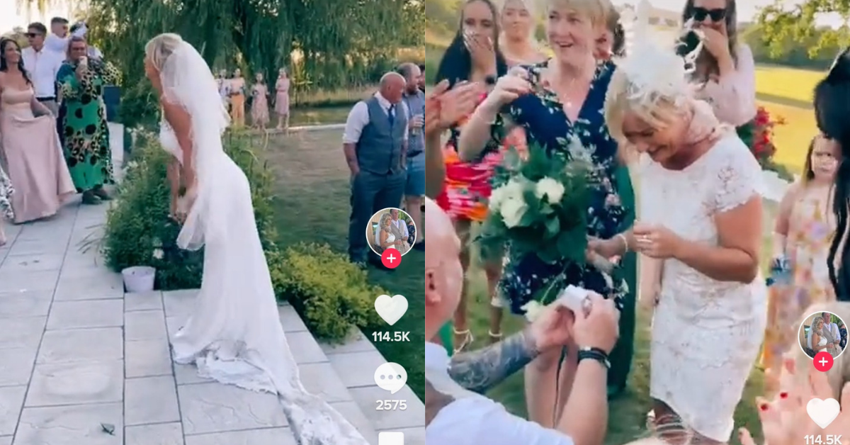 Wedding Guests Stunned As Bride's Mom Gets Surprise Marriage Proposal In Heartwarming Video